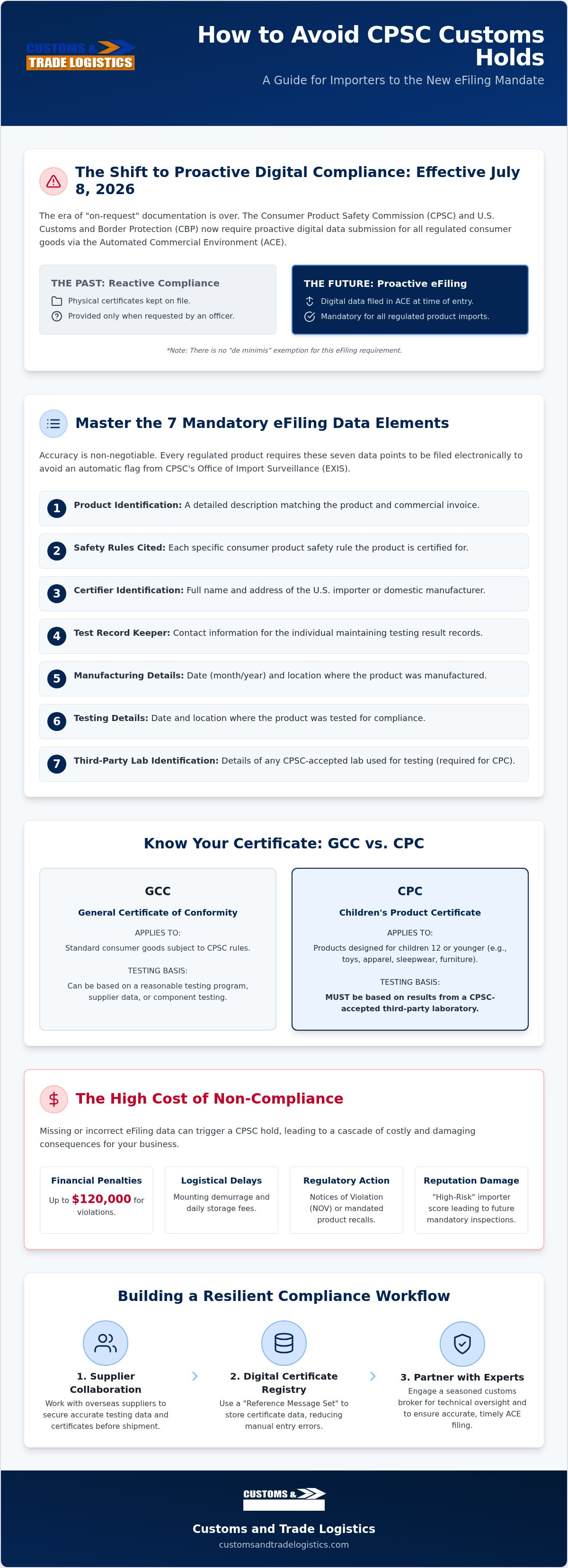 How to avoid CPSC customs holds