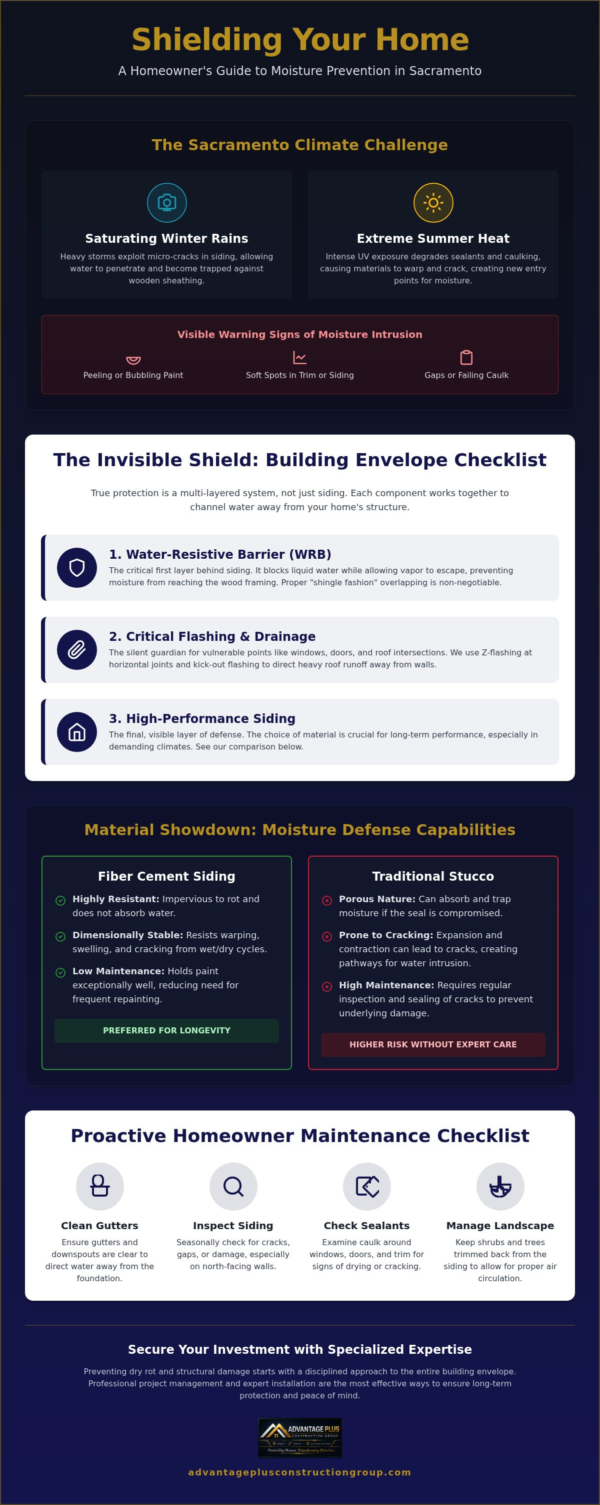 Moisture damage prevention siding Sacramento