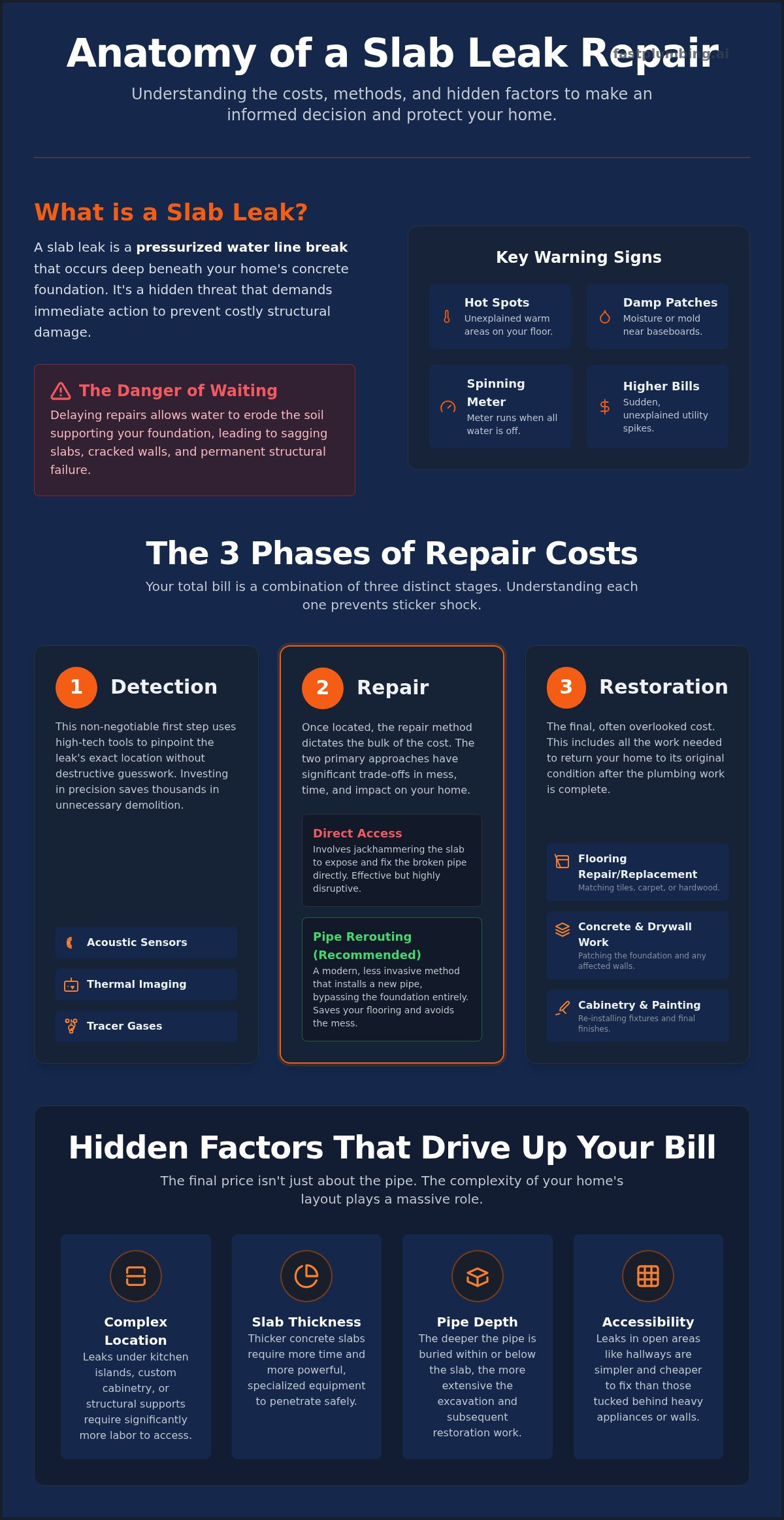 Slab leak repair cost