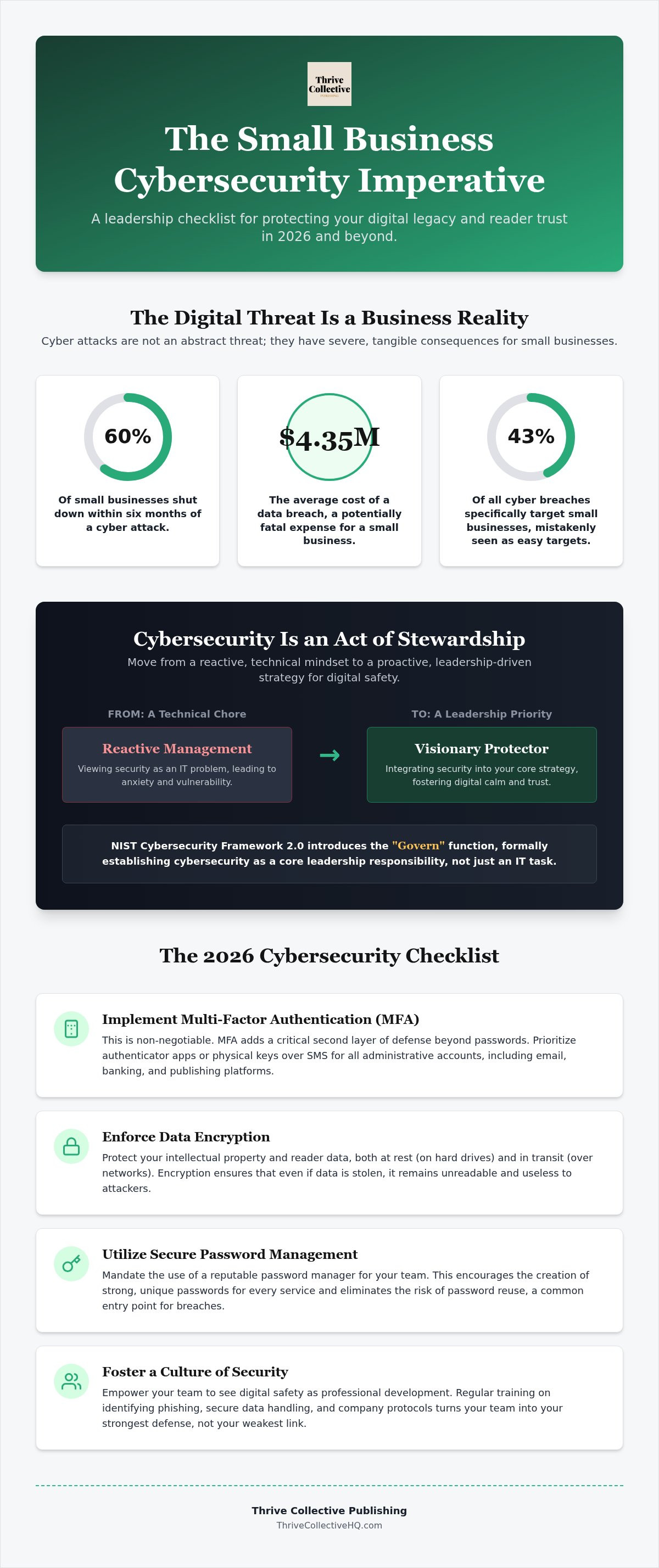 Cybersecurity checklist for small business owners