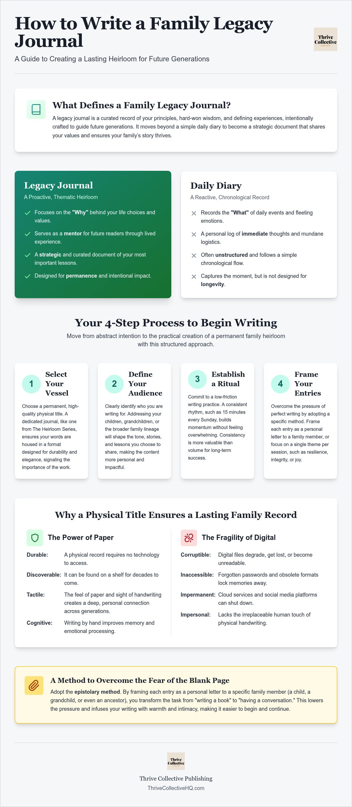 How to write a family legacy journal
