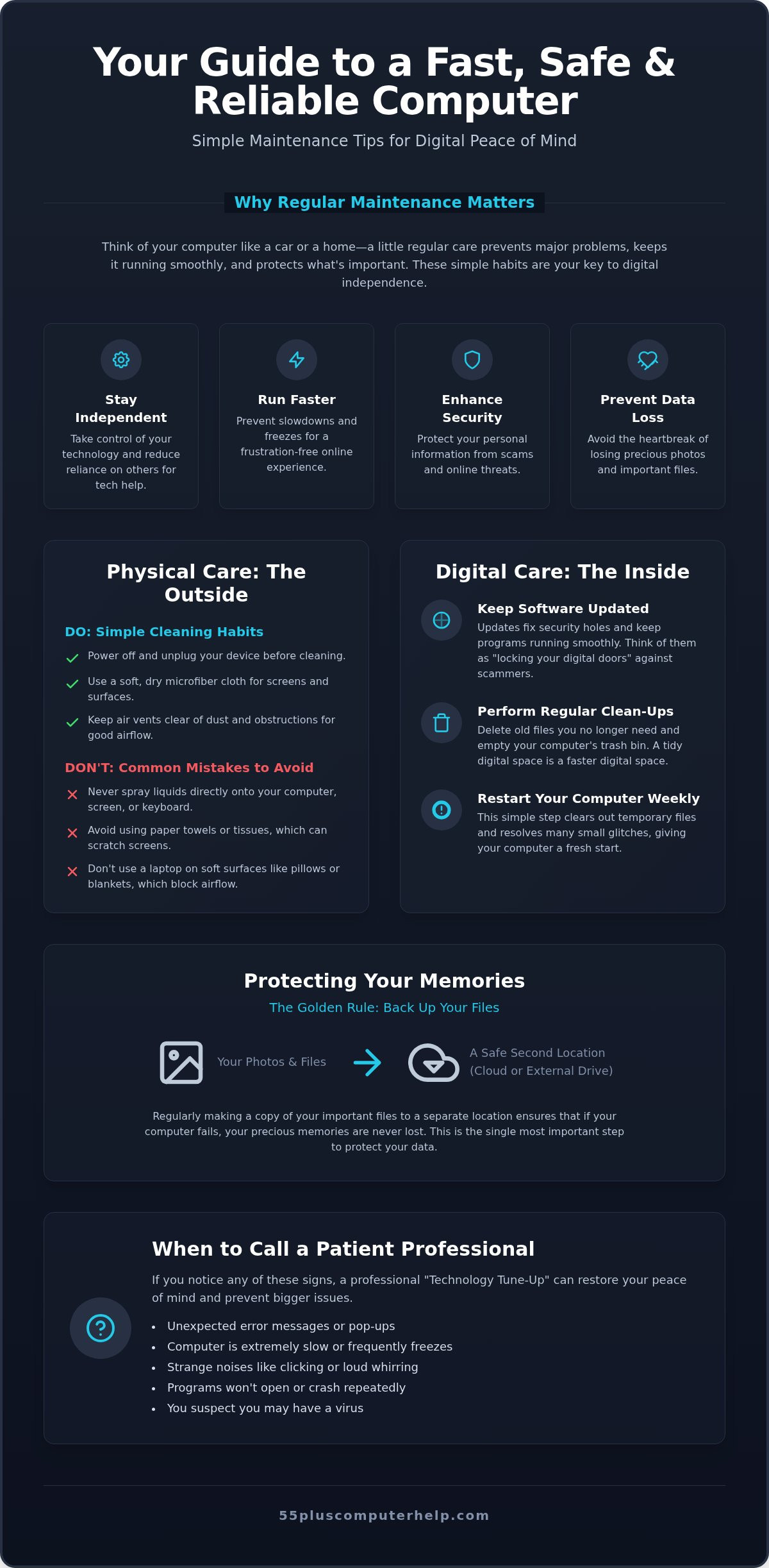 Computer maintenance tips for seniors