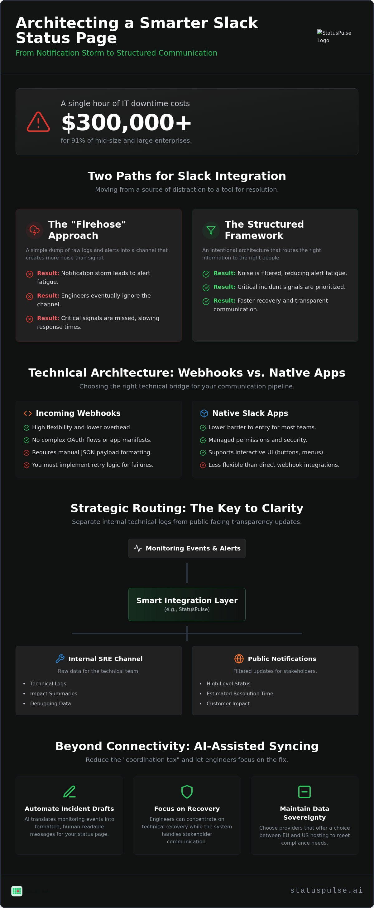 Status page integration with Slack