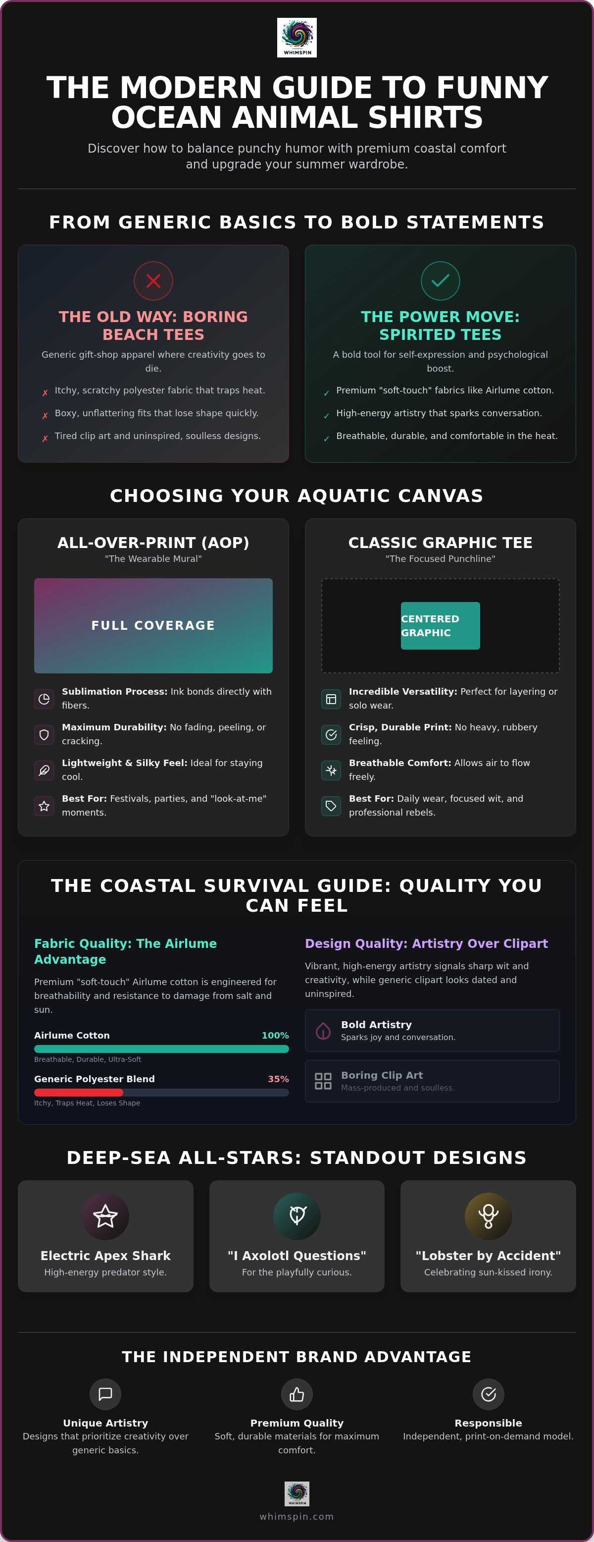 Funny ocean animal shirts