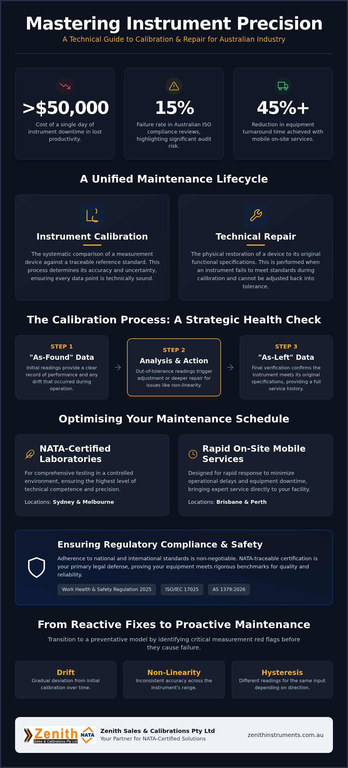Instrument calibration and repair