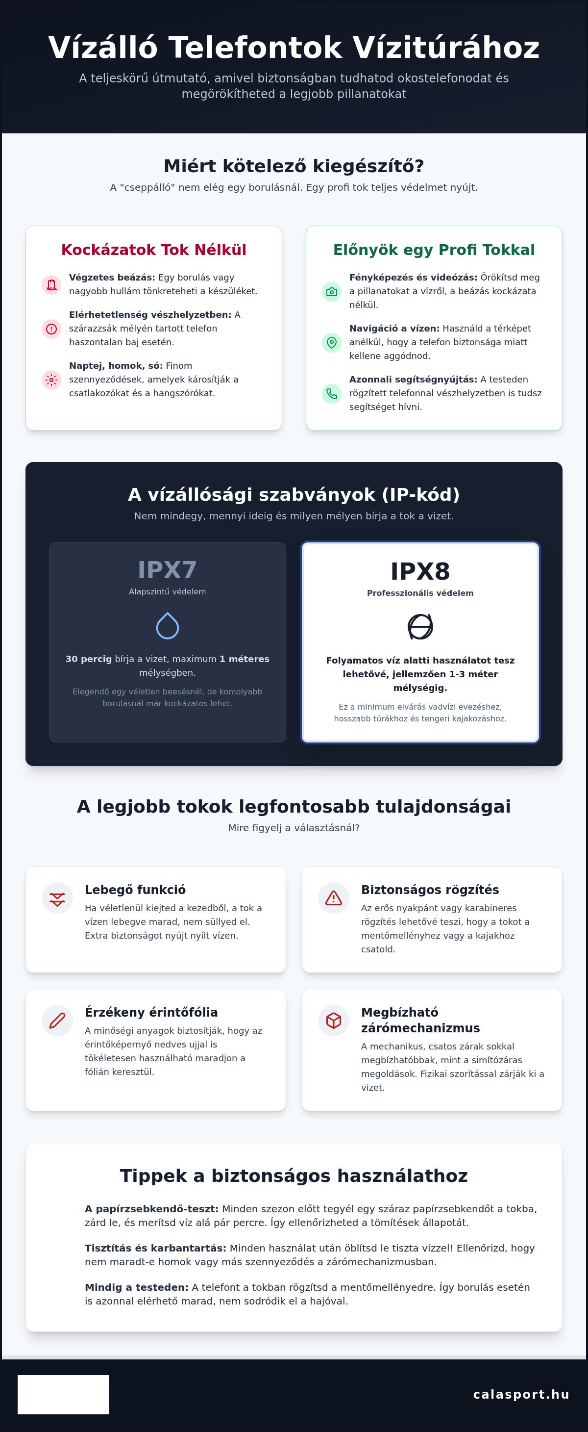 Vízálló telefontok vízitúrához
