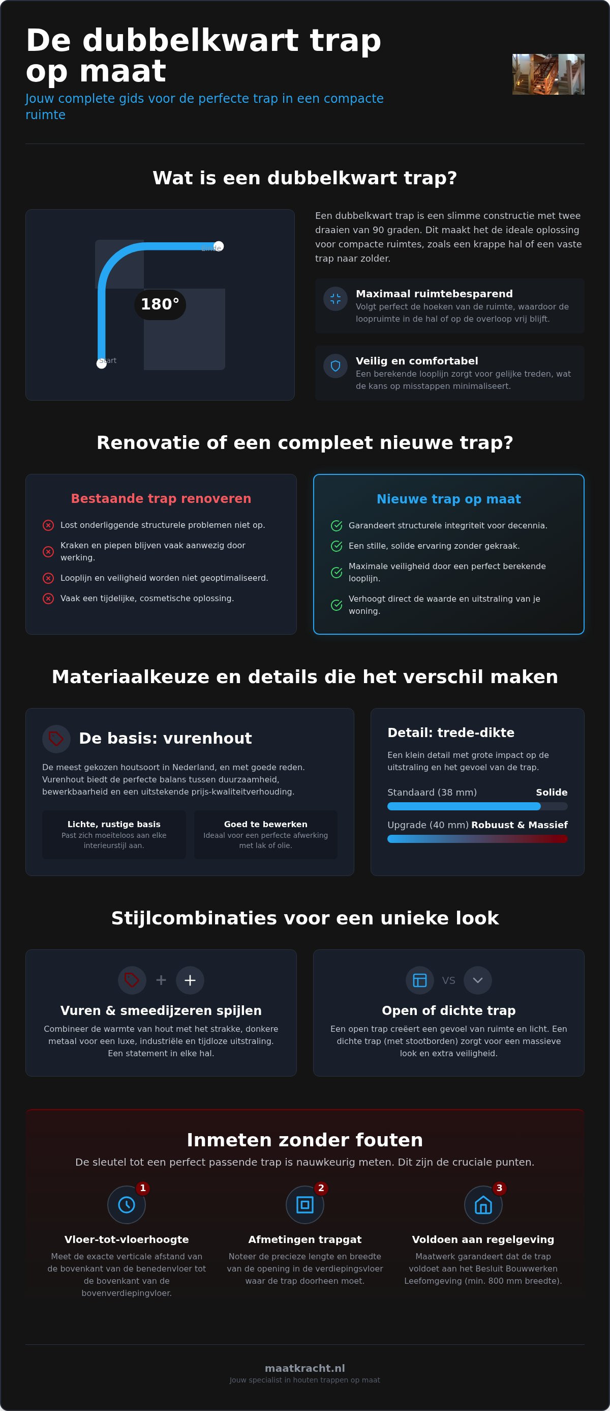 Dubbelkwart trap op maat