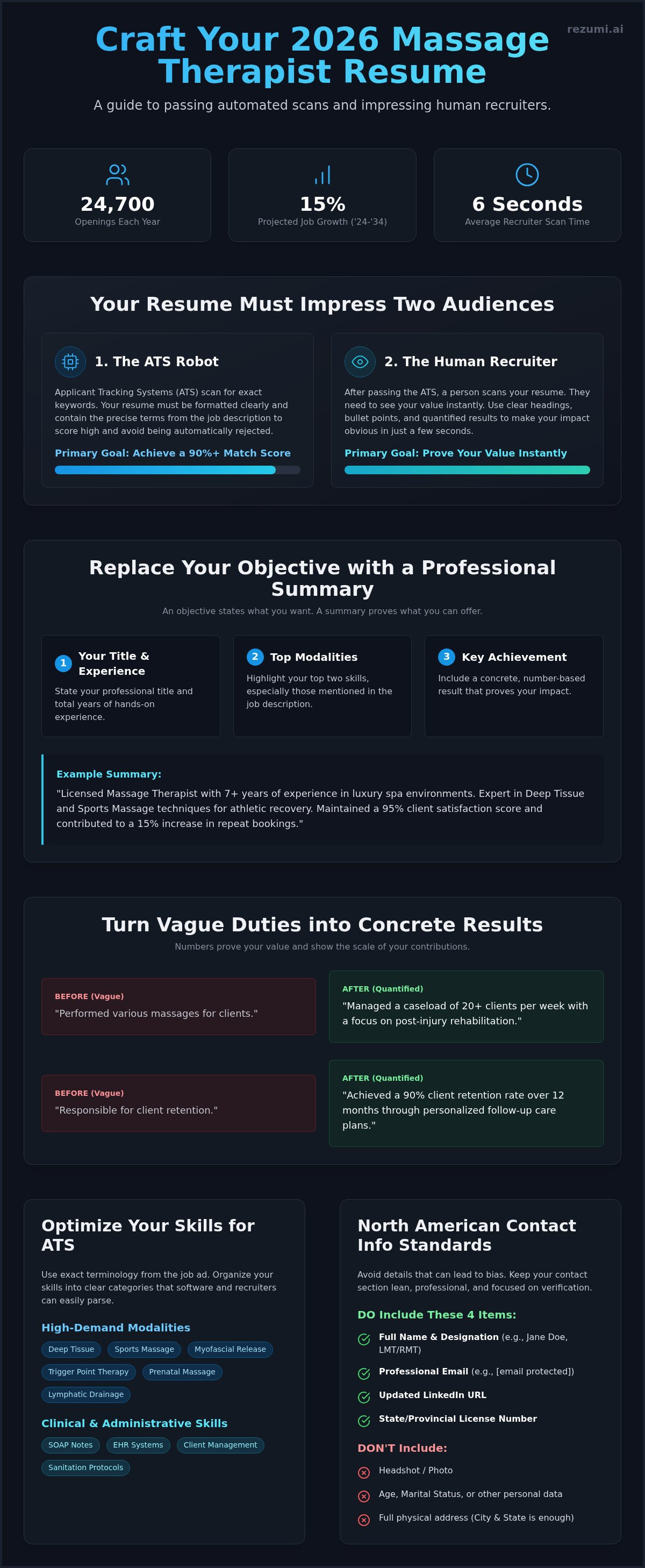 Massage therapist resume
