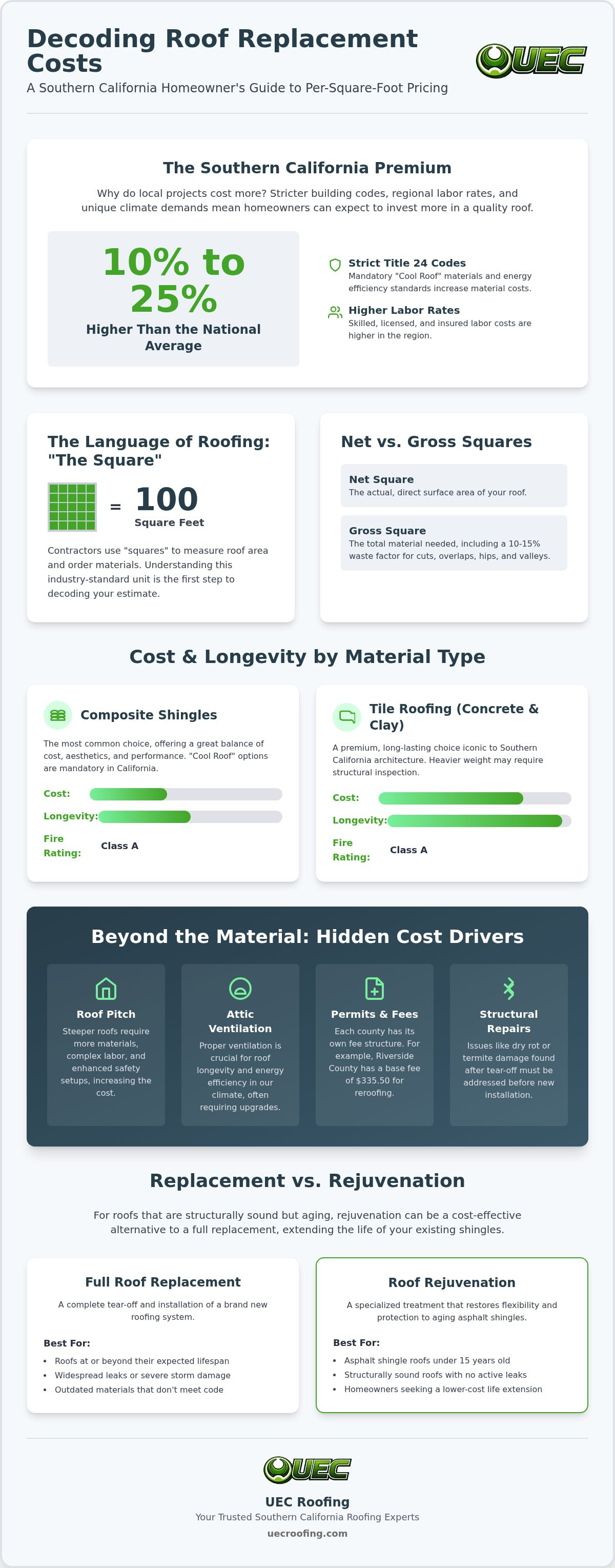 Roof replacement cost per square foot