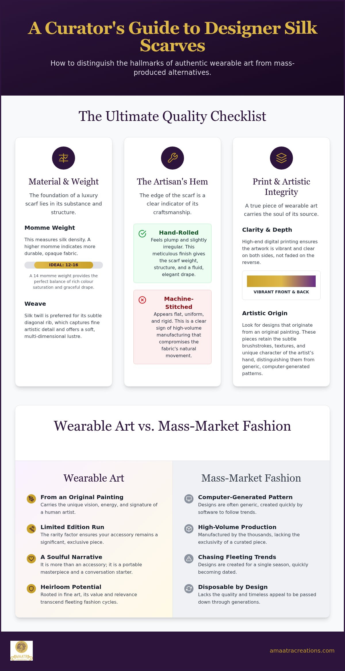 Designer silk scarves