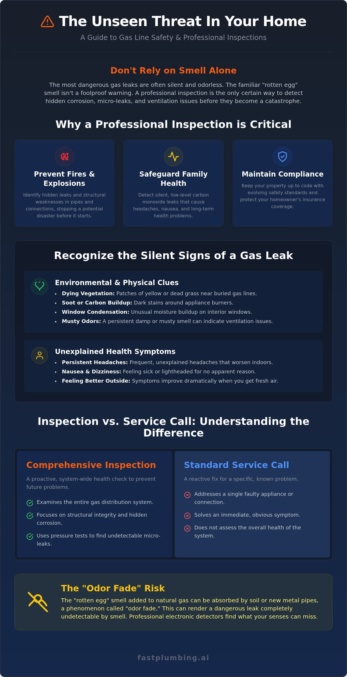 Gas line inspection