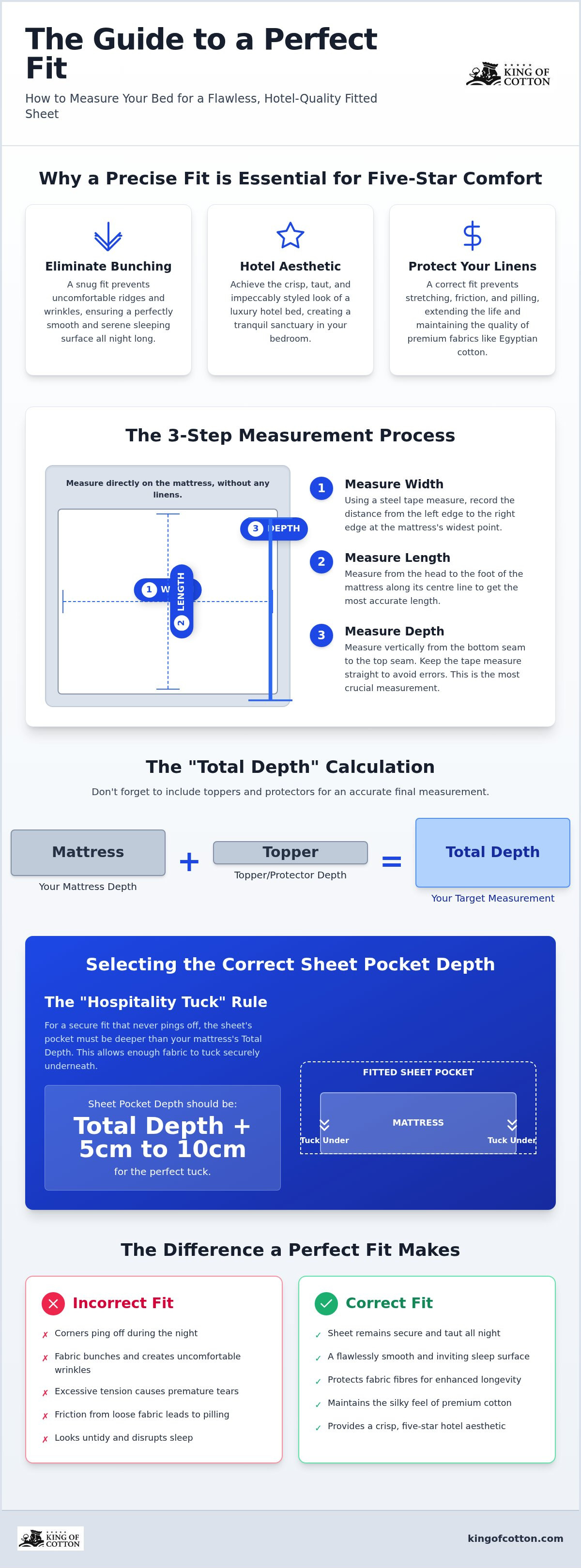 How to measure bed for fitted sheet