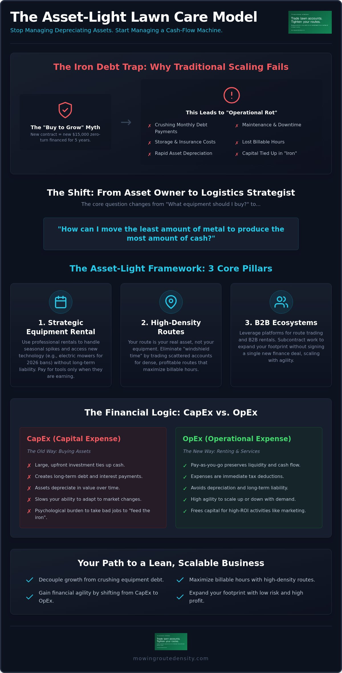 Asset-light lawn care business model