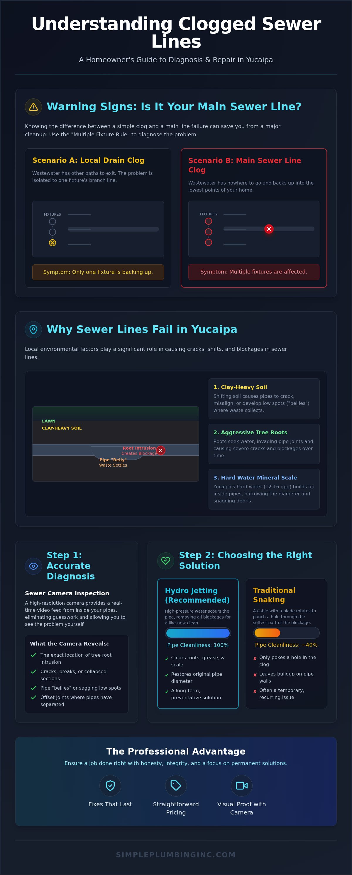 Clogged sewer line repair Yucaipa