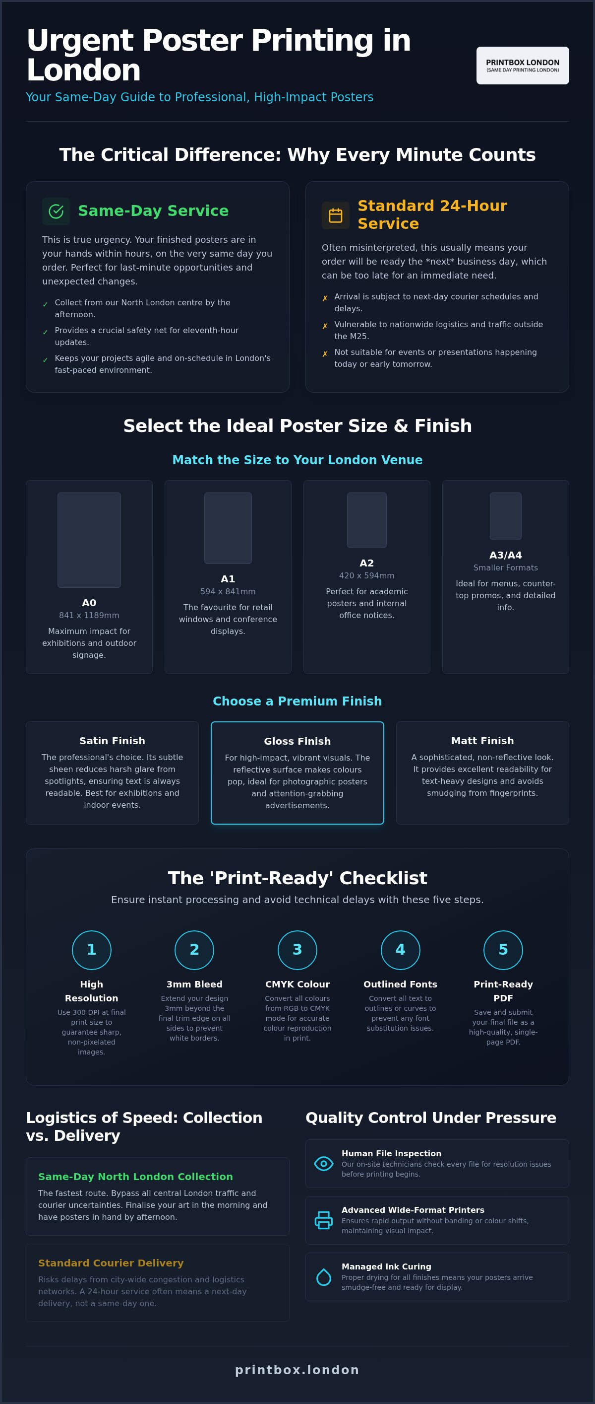 Urgent poster printing London