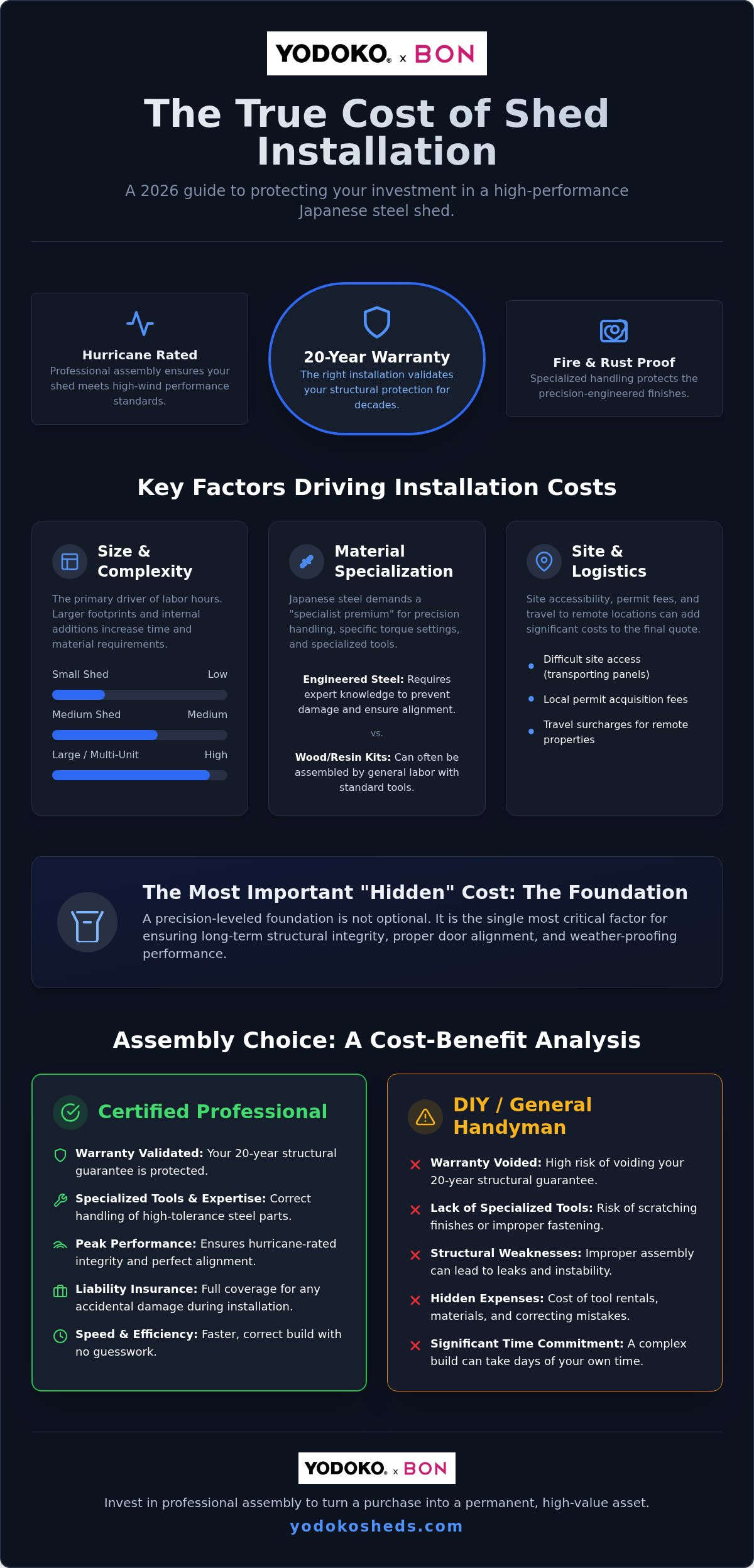 Cost of shed installation