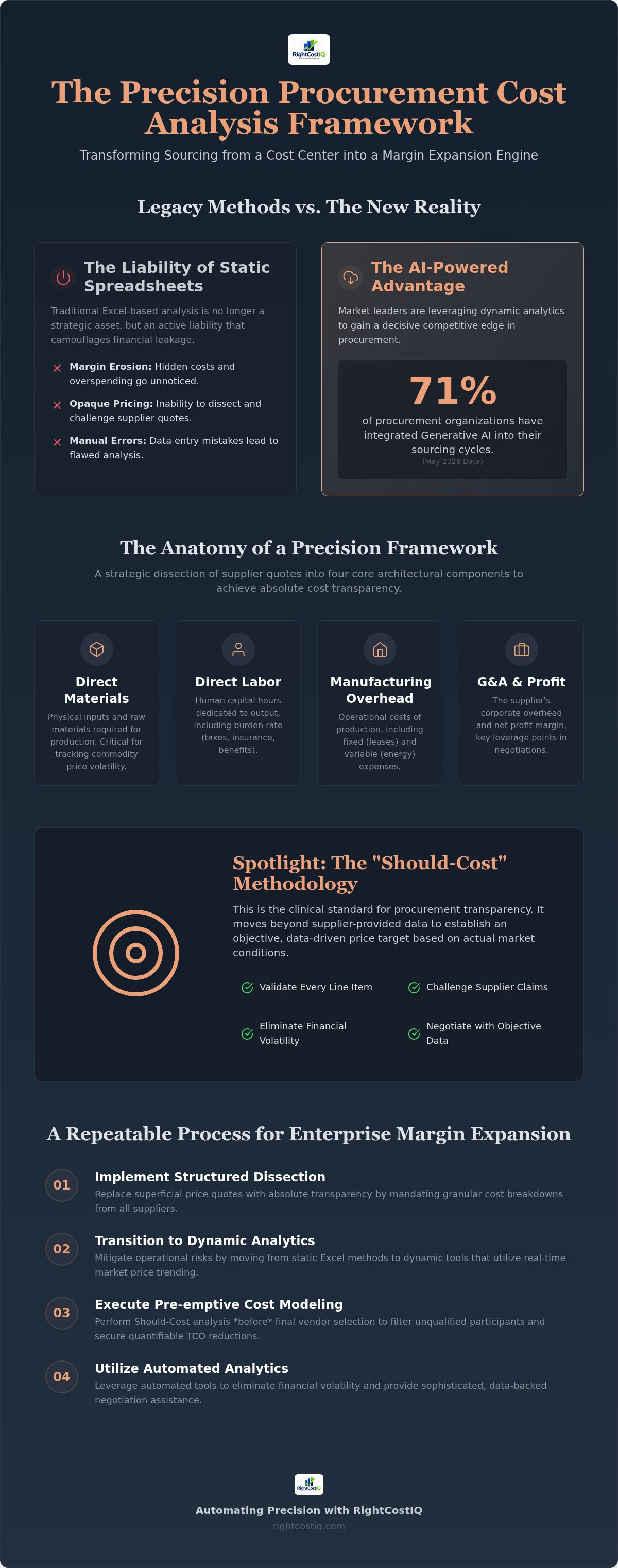 Procurement cost analysis framework