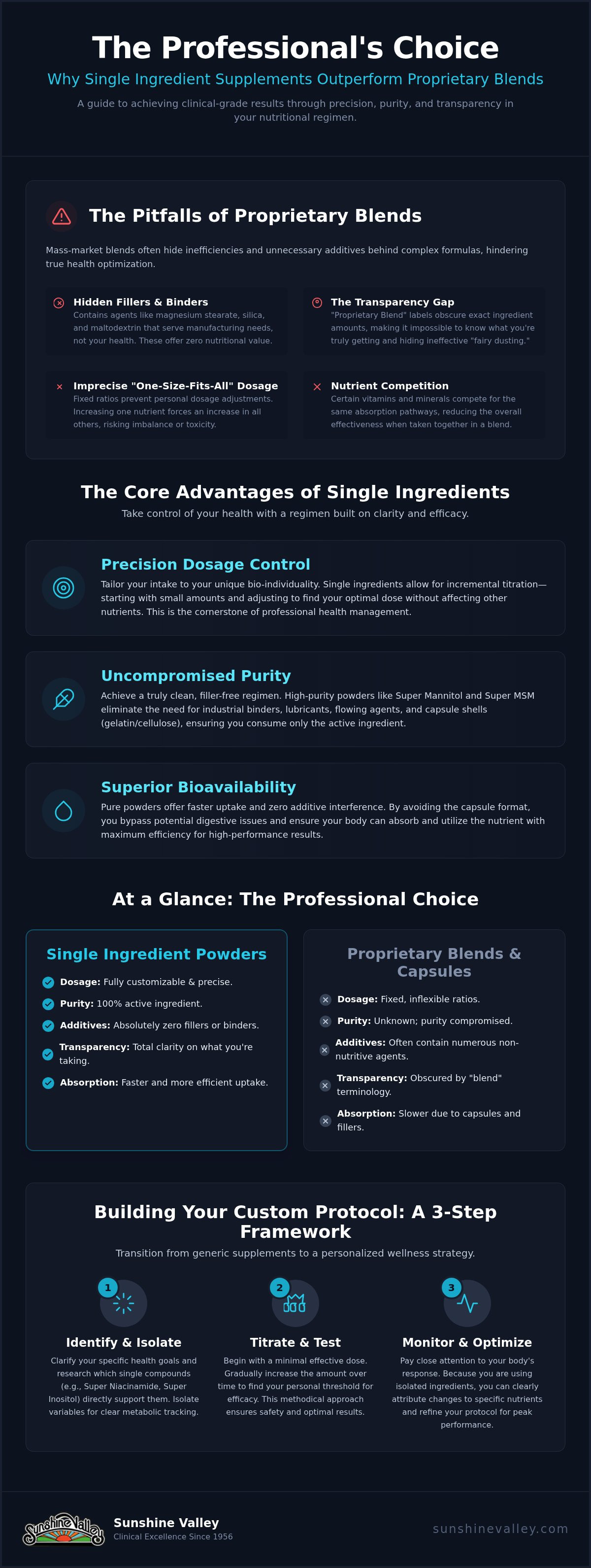 Benefits of single ingredient supplements