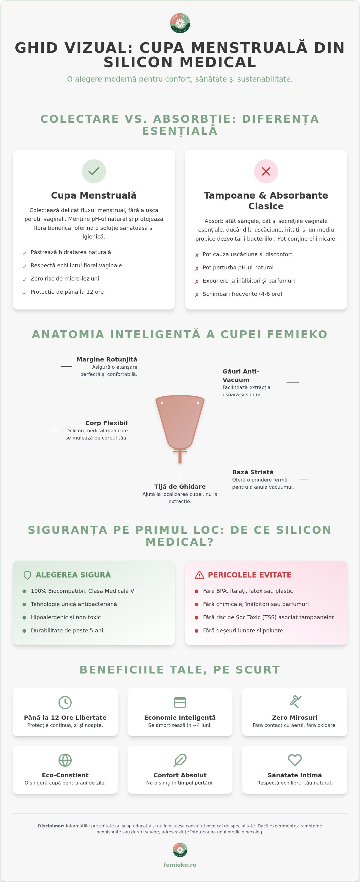 Cupa menstruala silicon medical