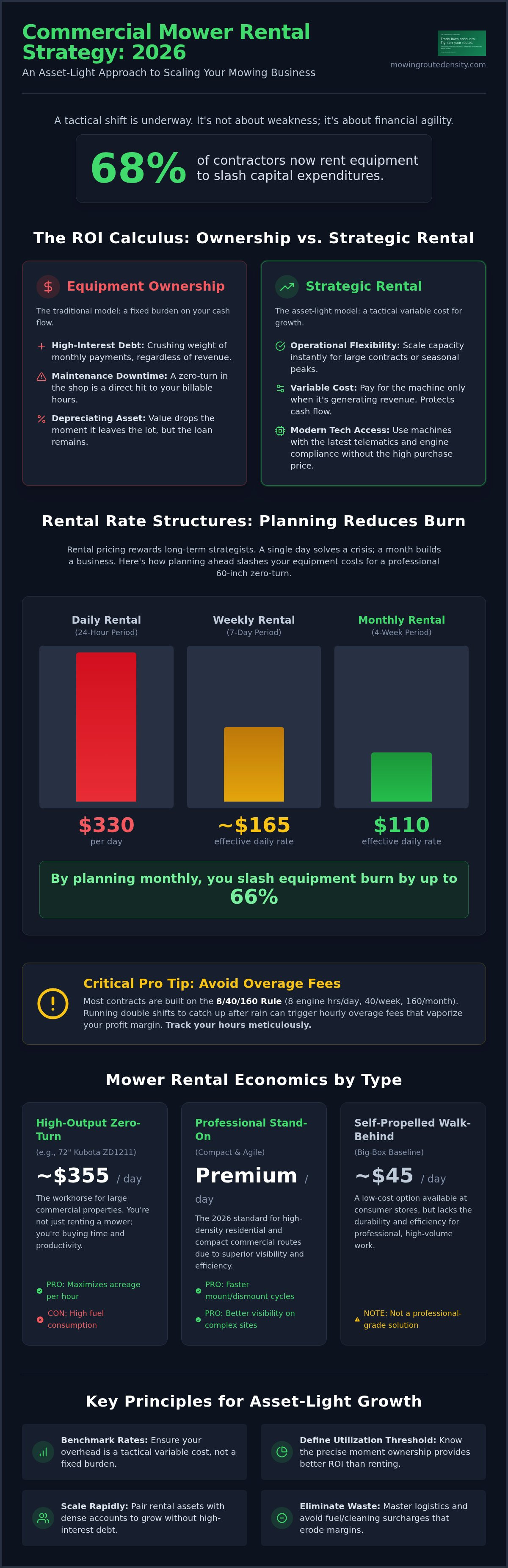 Commercial mower rental rates