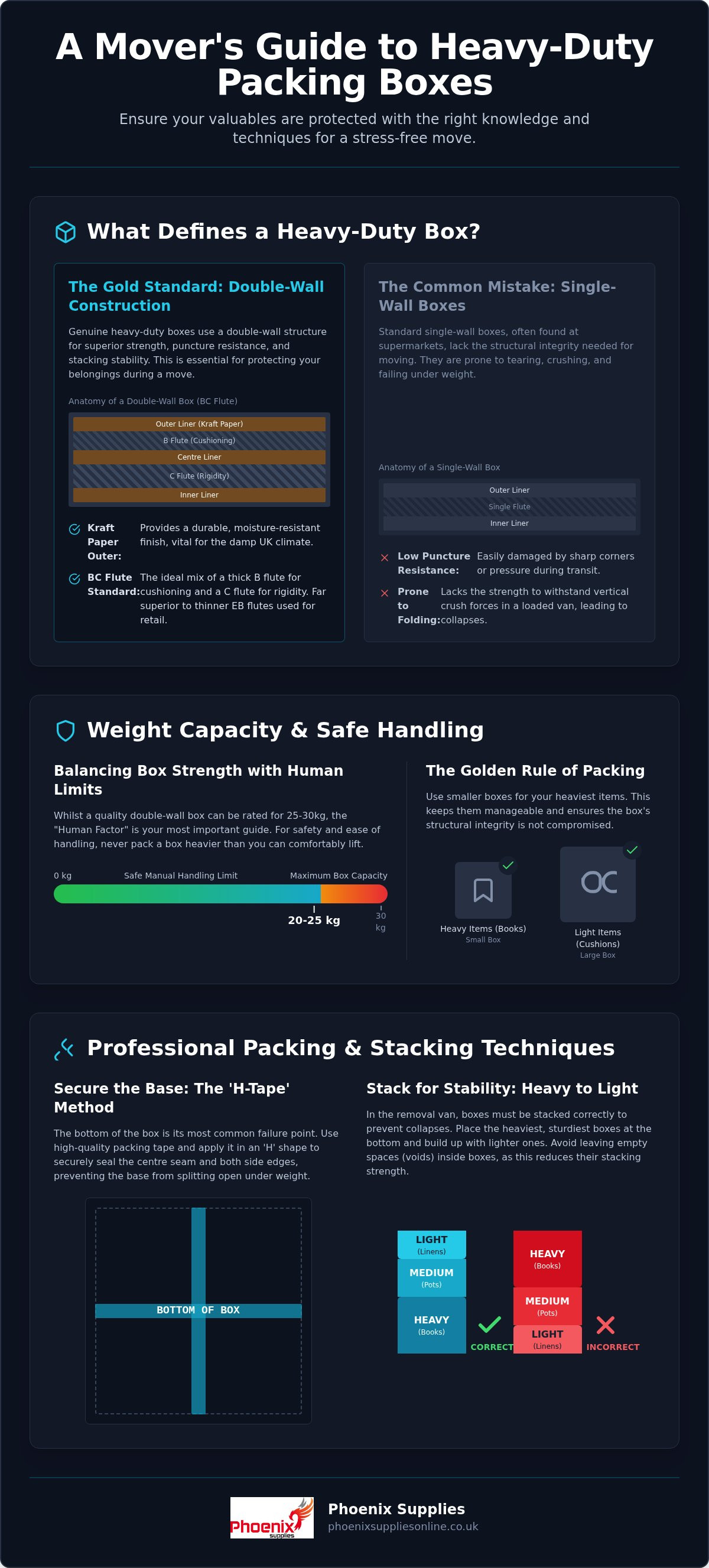 Heavy duty packing boxes