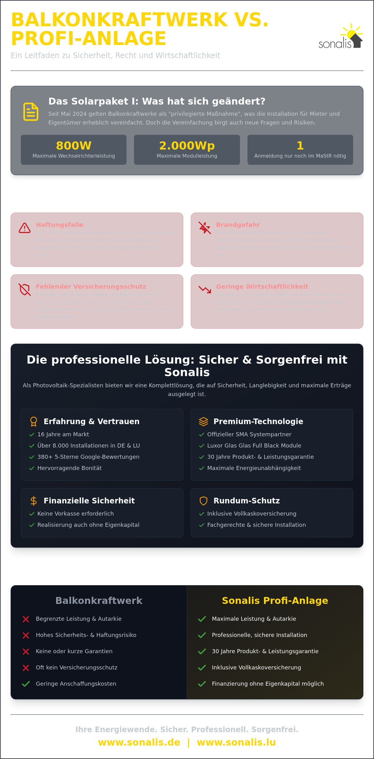 Welche Regelung gilt eigentlich bei der Installation von Balkonkraftwerken und welche Risiken gibt es hierzu ?