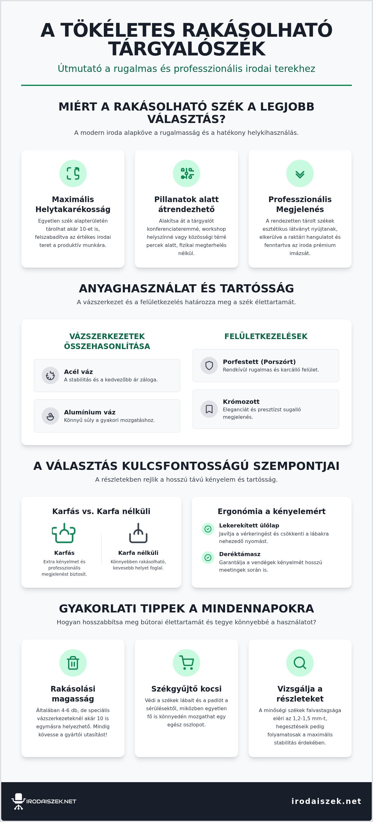 Rakásolható tárgyalószék