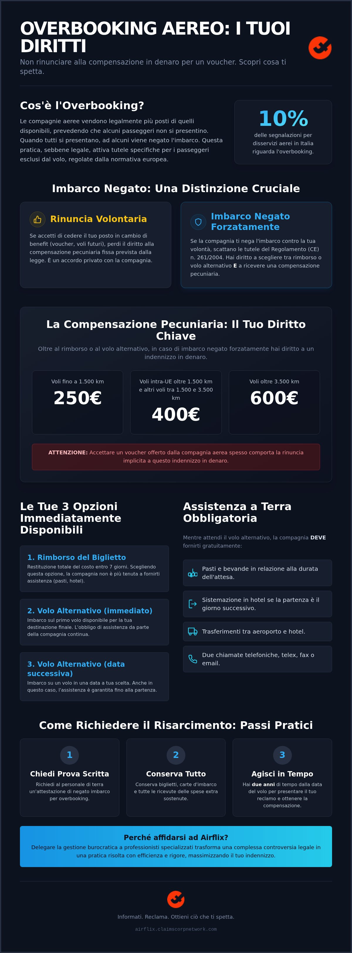 Rimborso o voucher per overbooking
