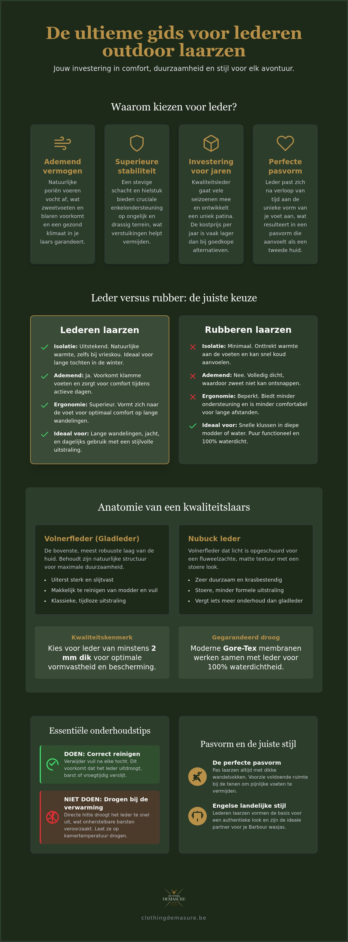 Lederen outdoor laarzen heren