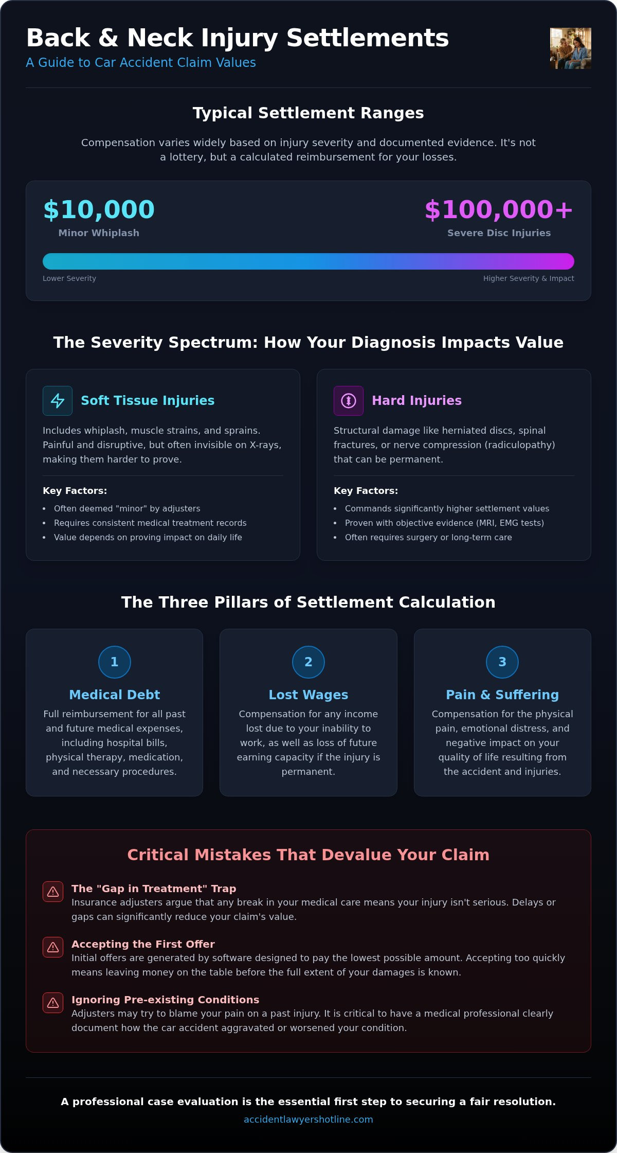 Car Accident Back & Neck Injury: 2026 Settlement Guide