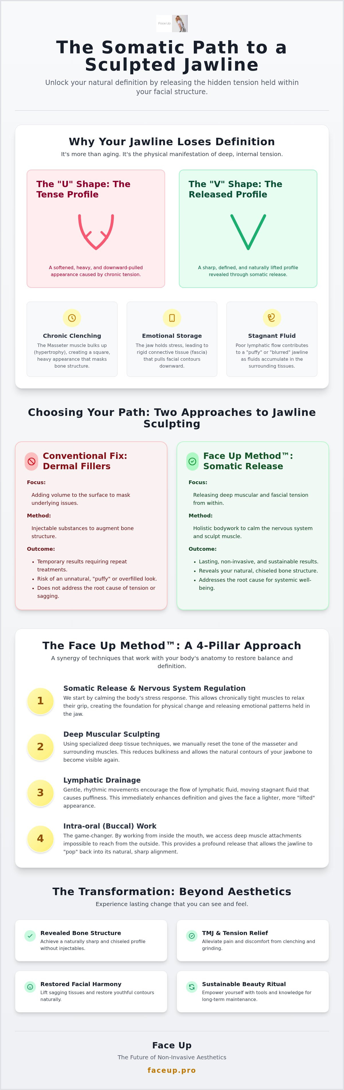 Facial sculpting for jawline