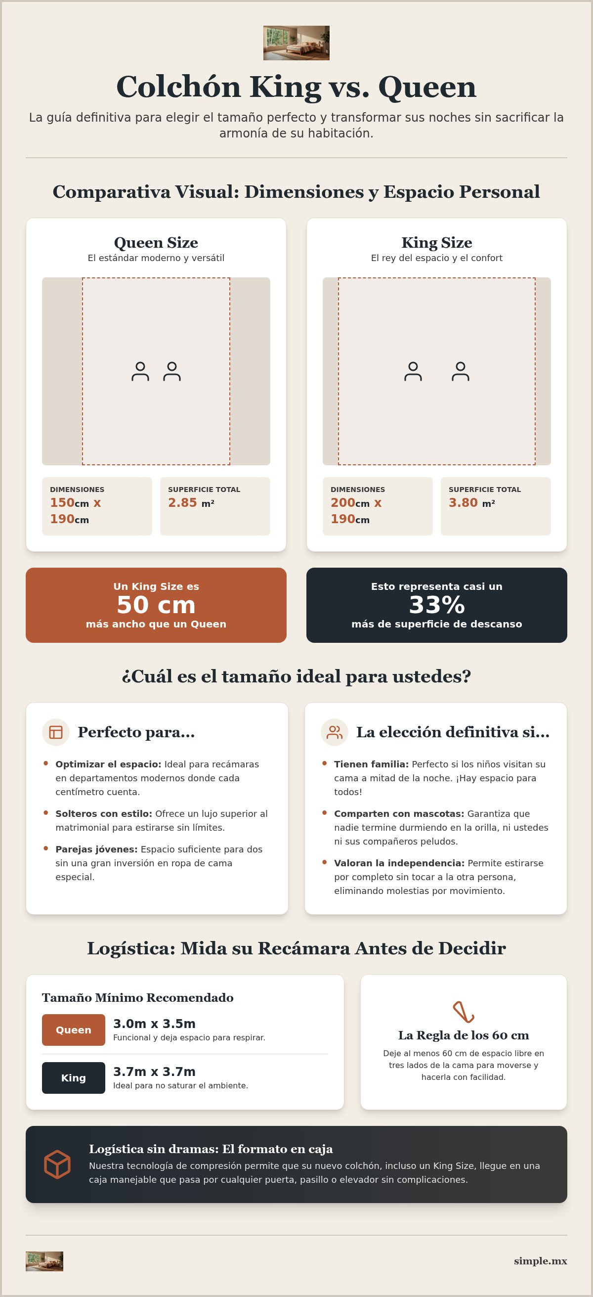 Colchón king size vs queen size