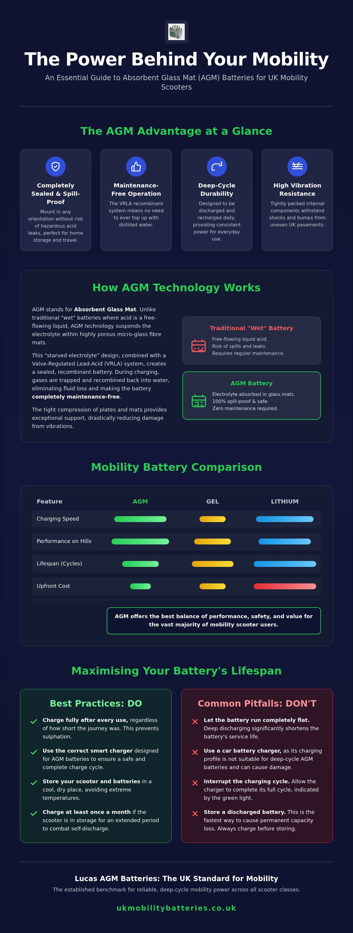 Benefits of AGM batteries for mobility scooters