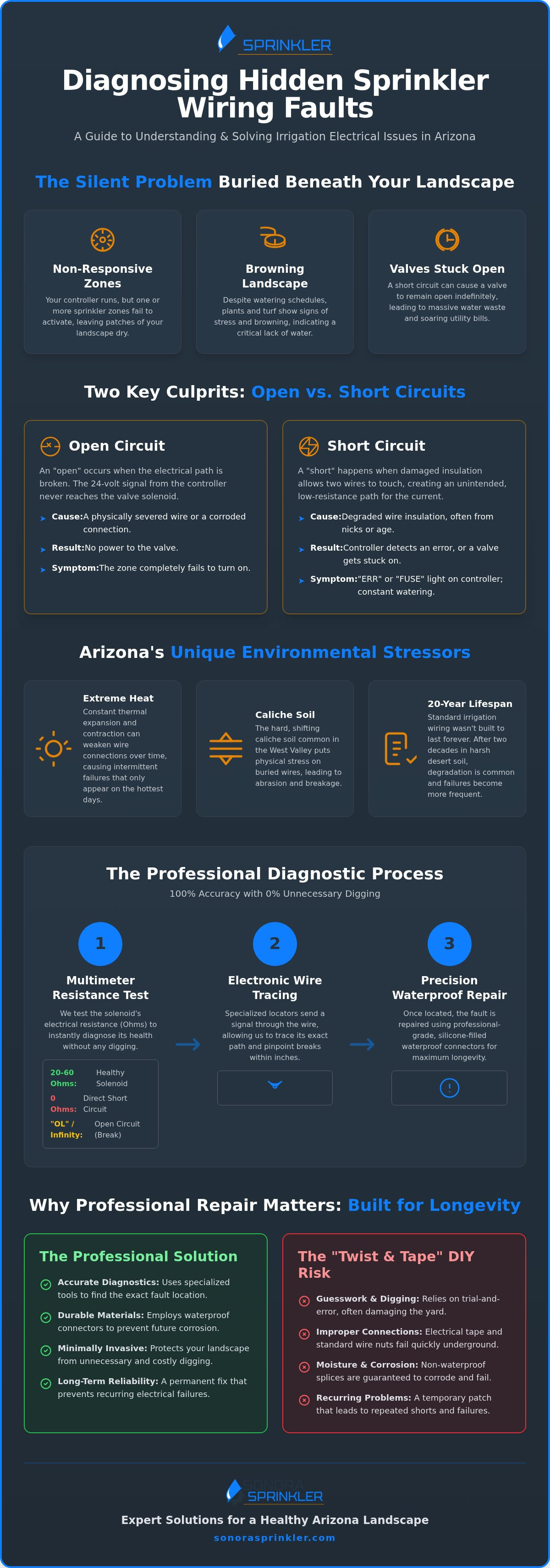 Irrigation wiring repair Surprise AZ