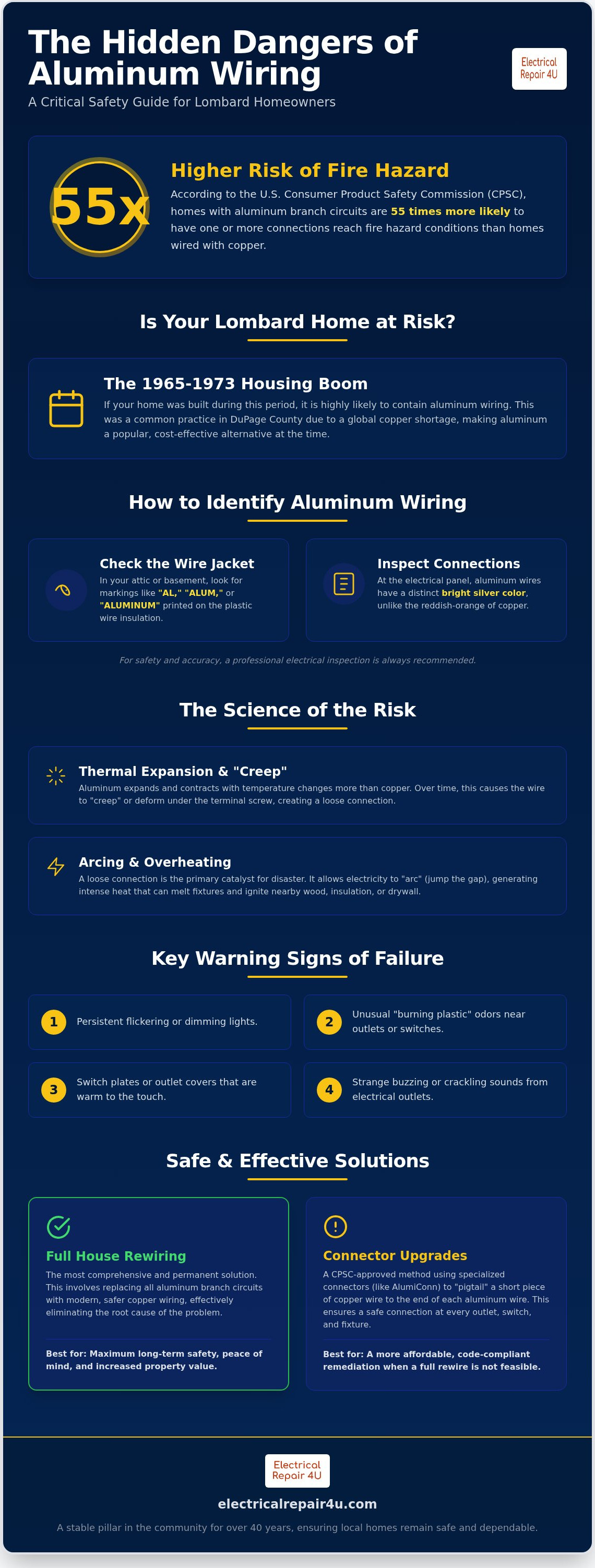 Dangers of aluminum wiring Lombard