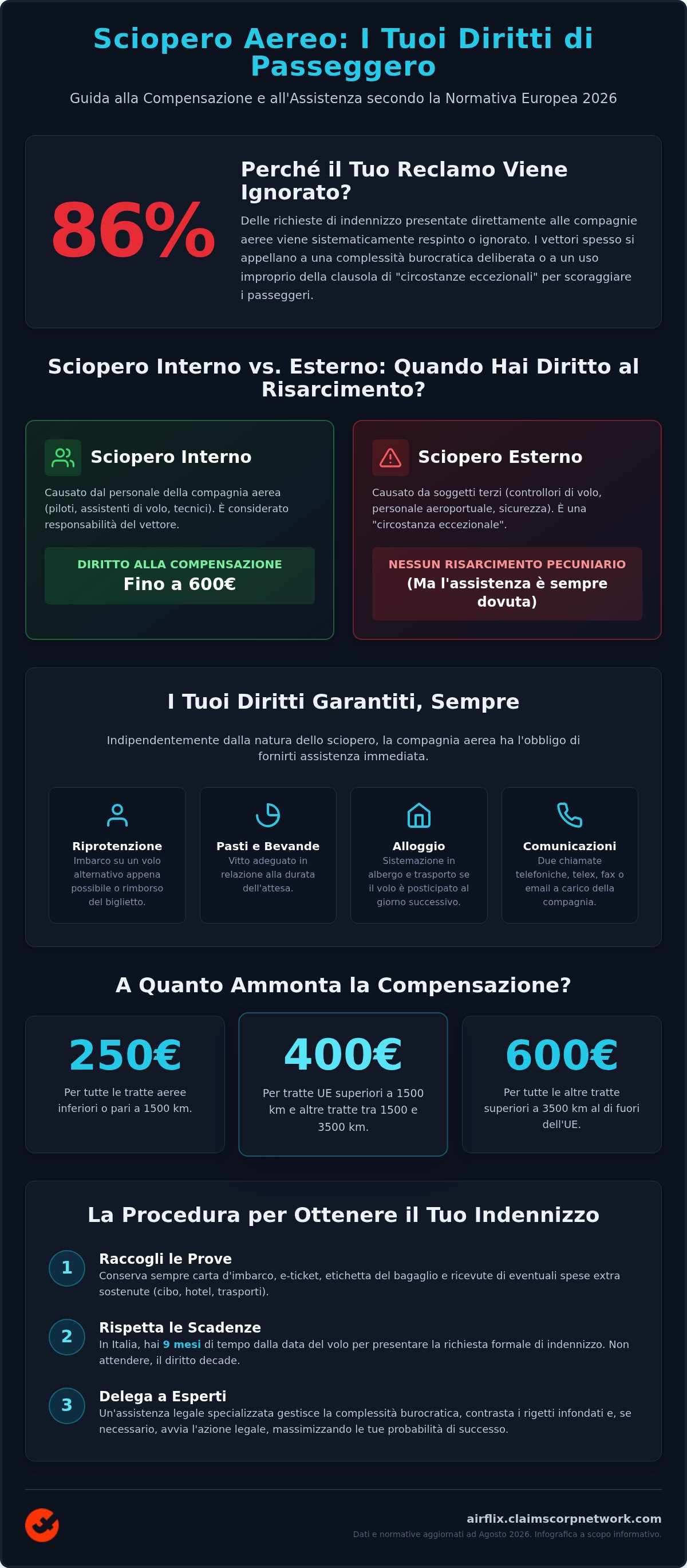 Assistenza legale per sciopero aereo