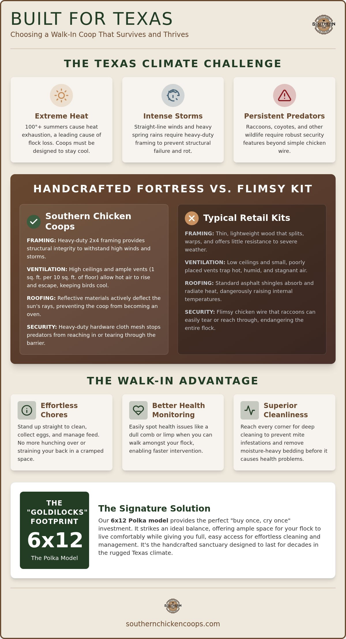 Walk-in chicken coop Texas