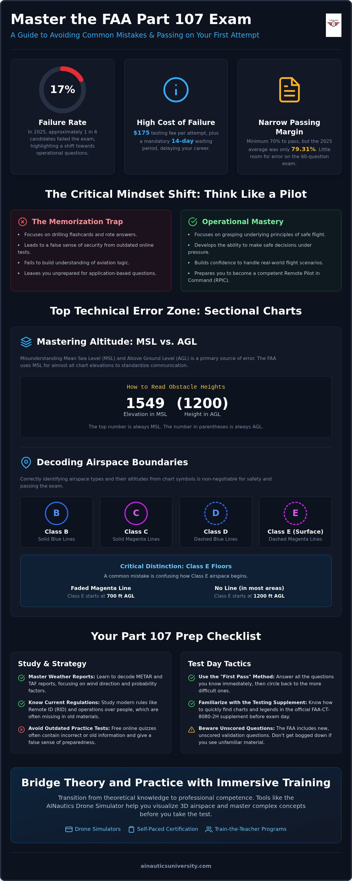 Common mistakes on FAA drone test