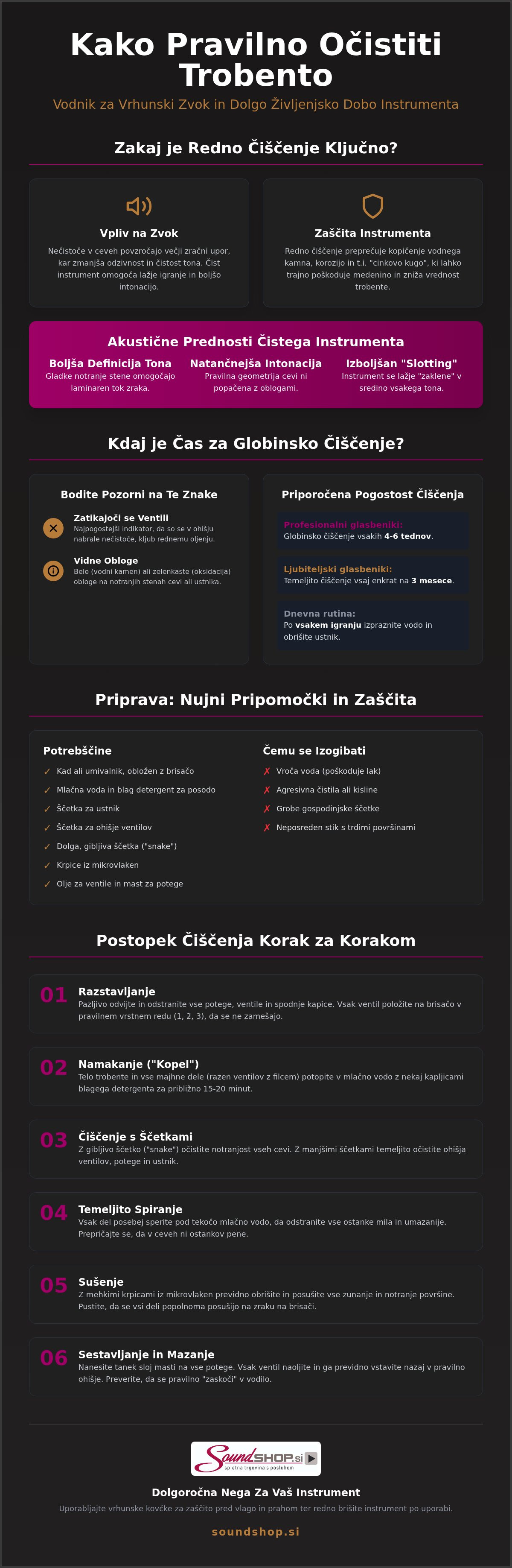 Kako očistiti trobento