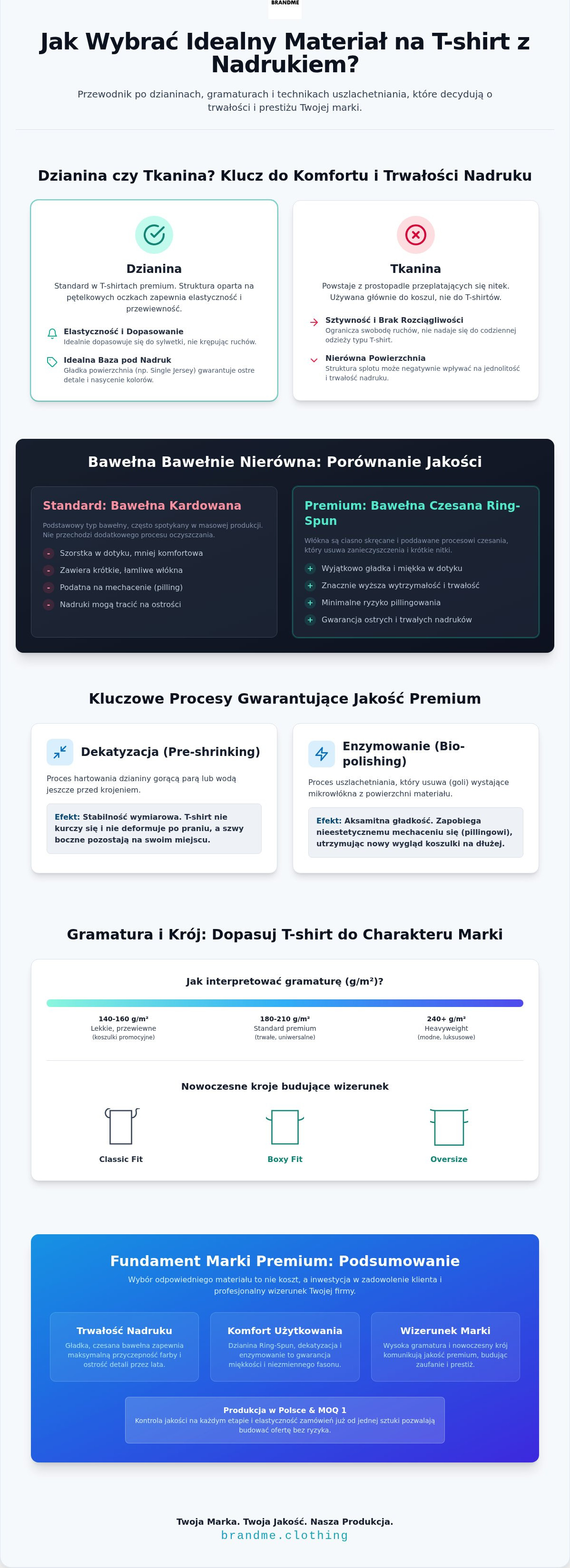 Jaki materiał na koszulki z nadrukiem