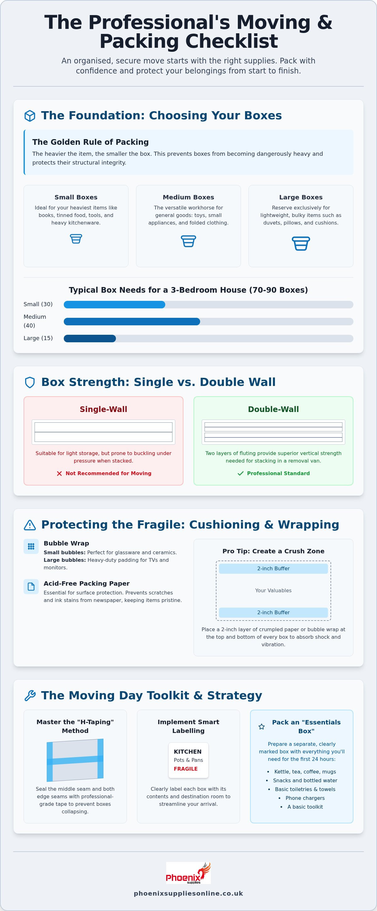 Packing supplies checklist for moving