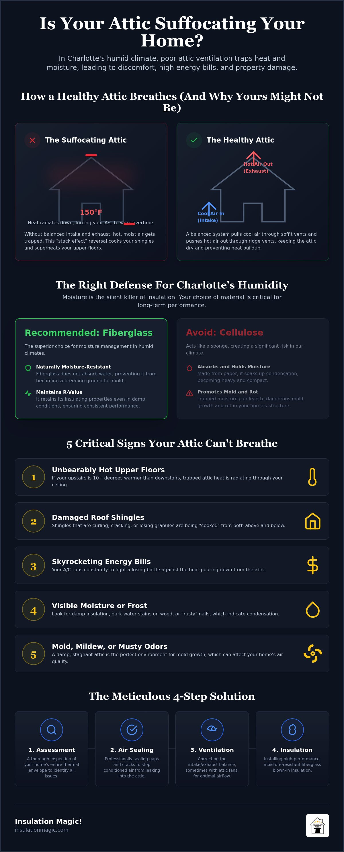 Signs of poor attic ventilation