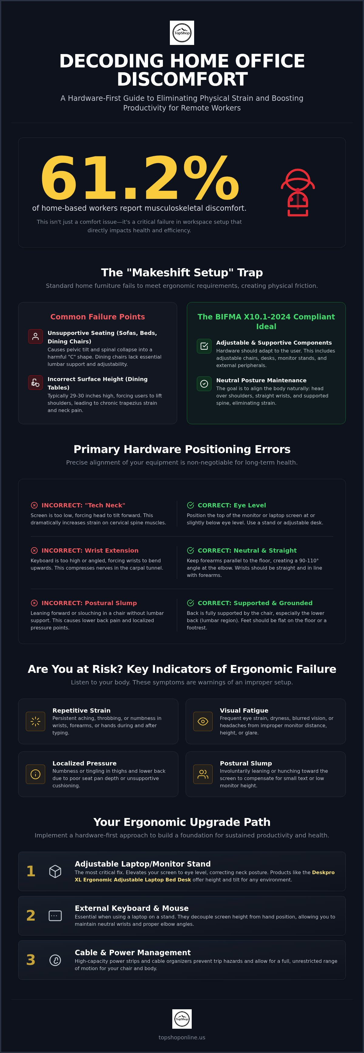 Common ergonomic mistakes when working from home