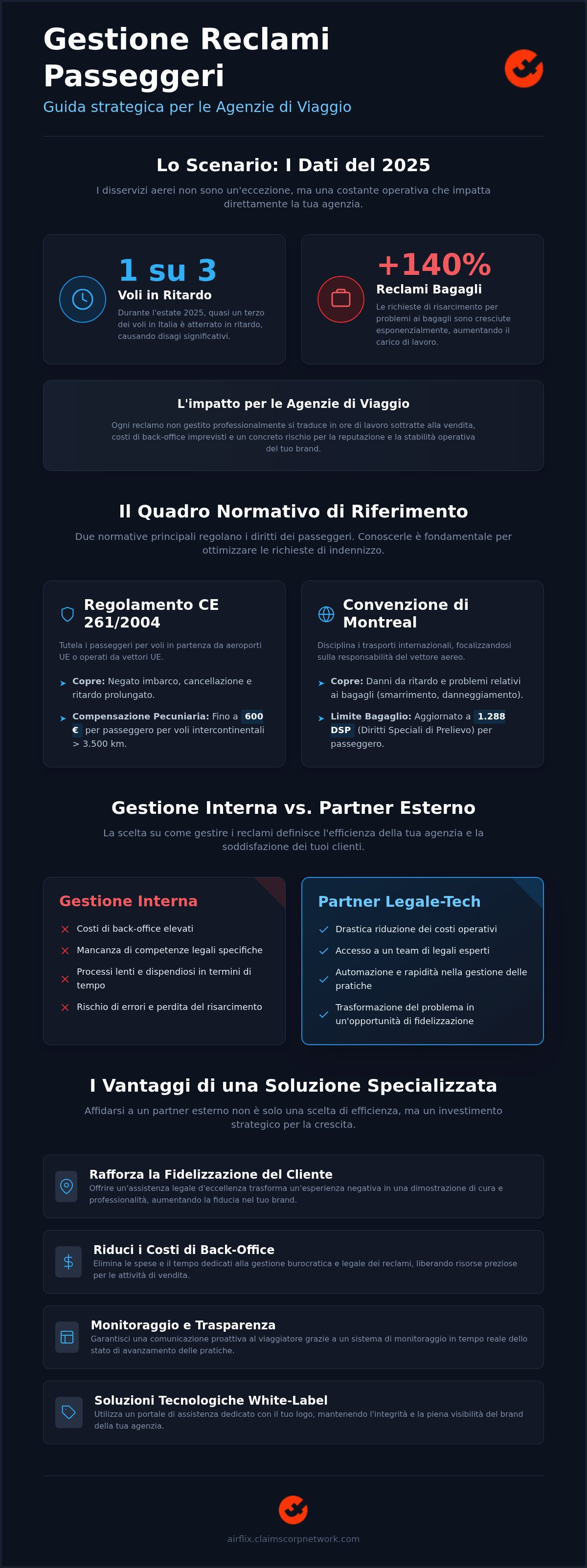 Gestione reclami passeggeri per agenzie di viaggio