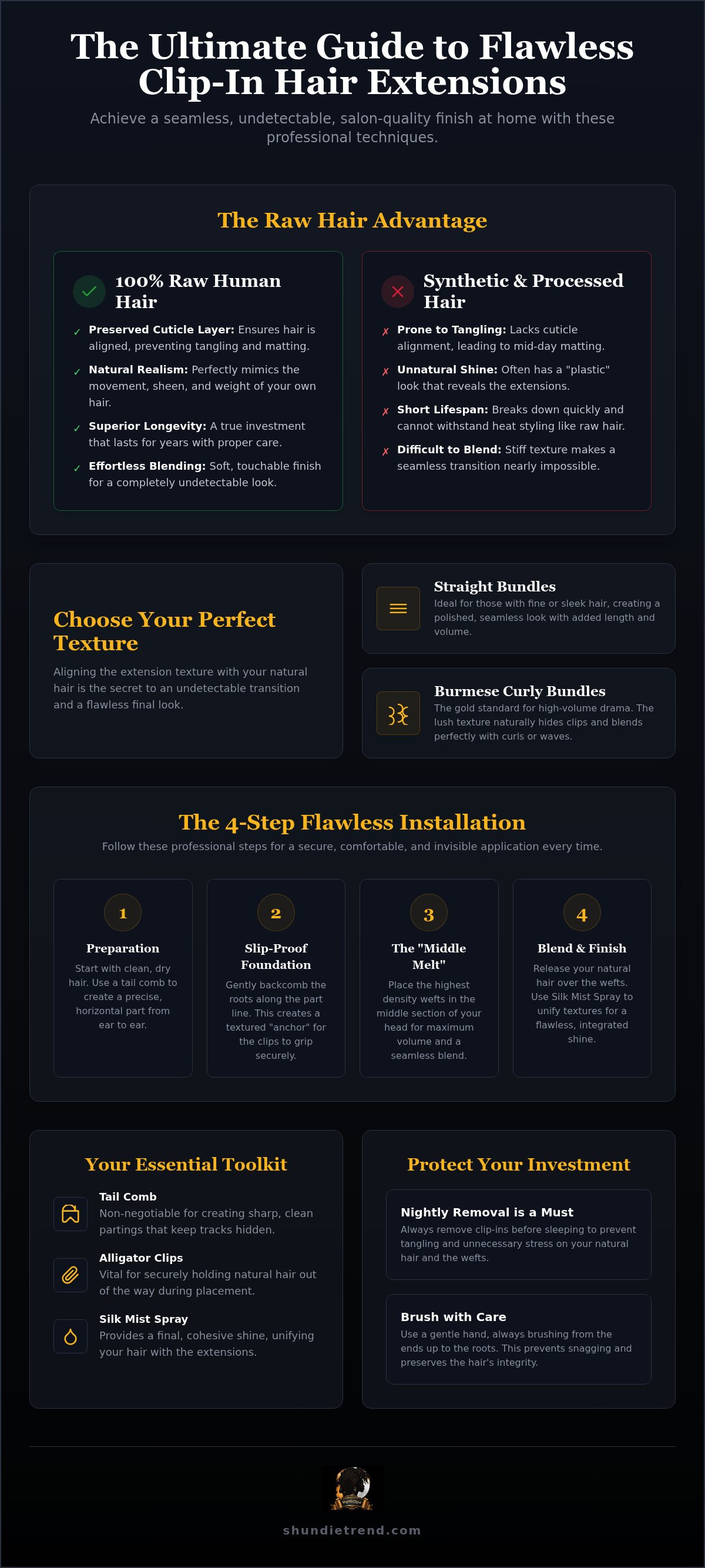 How to install clip-in hair extensions