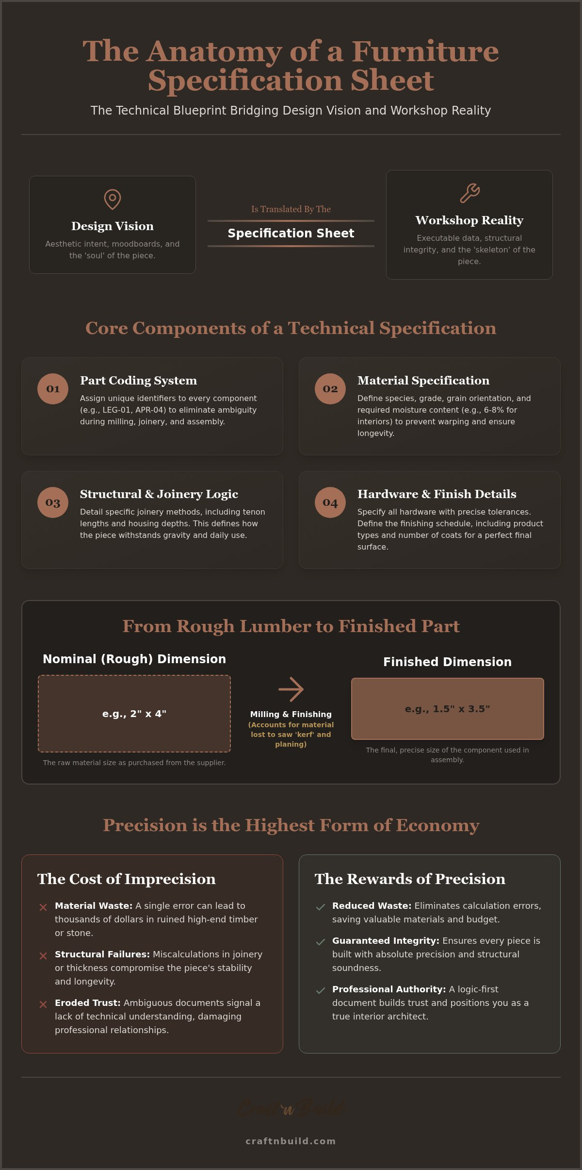 Furniture design specification sheet