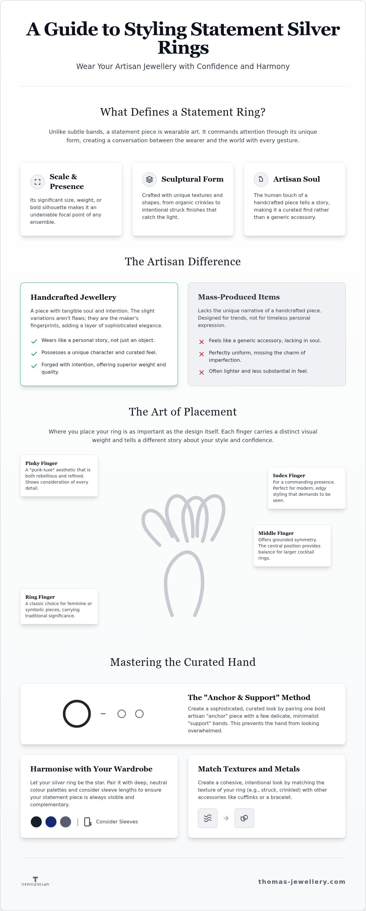 How to style statement silver rings