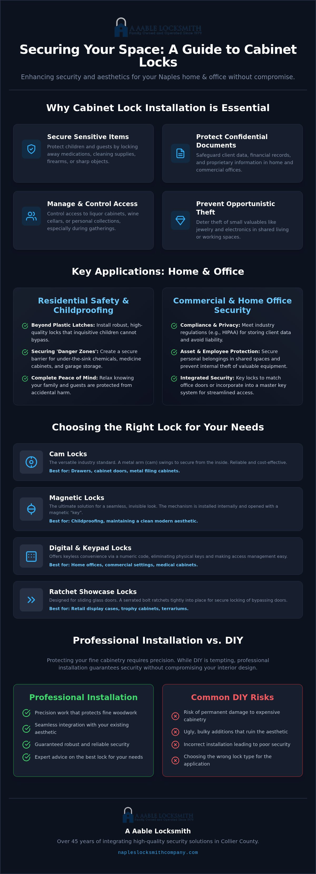 Cabinet lock installation Naples