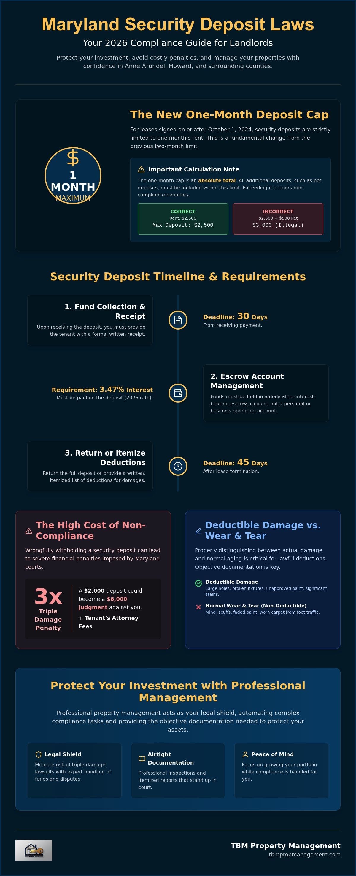Maryland security deposit laws for landlords