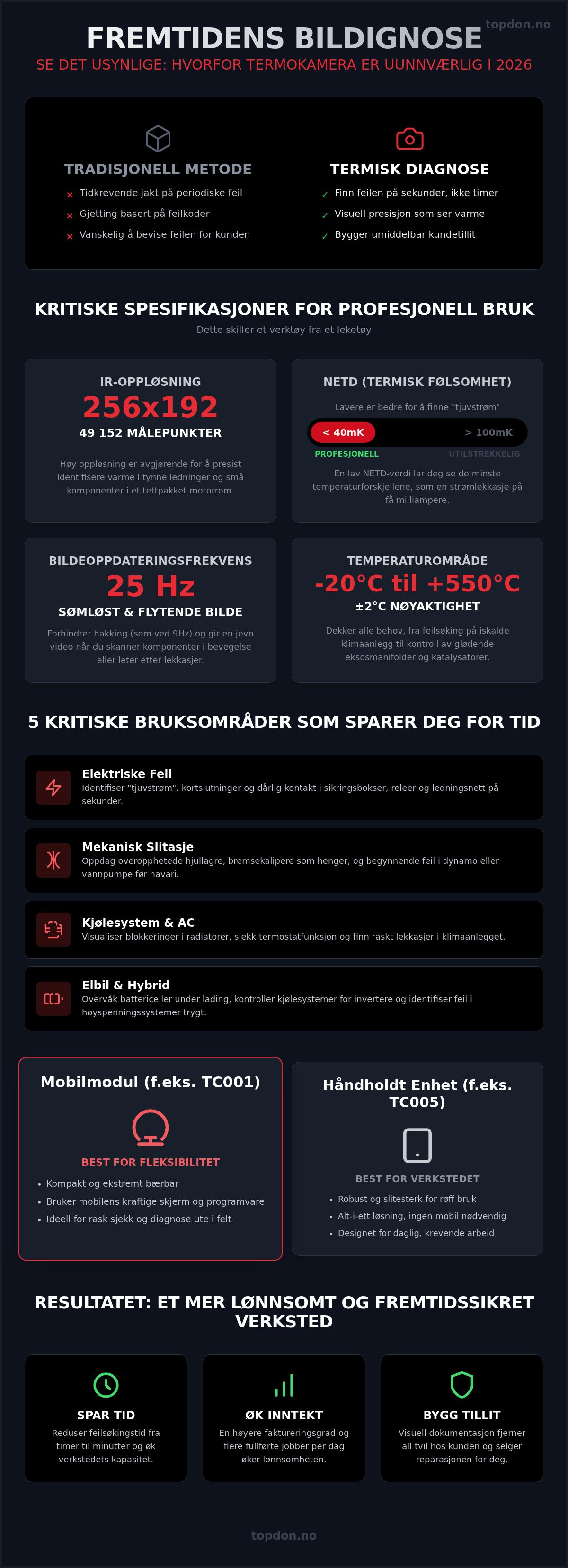 Beste termokamera for bildiagnose